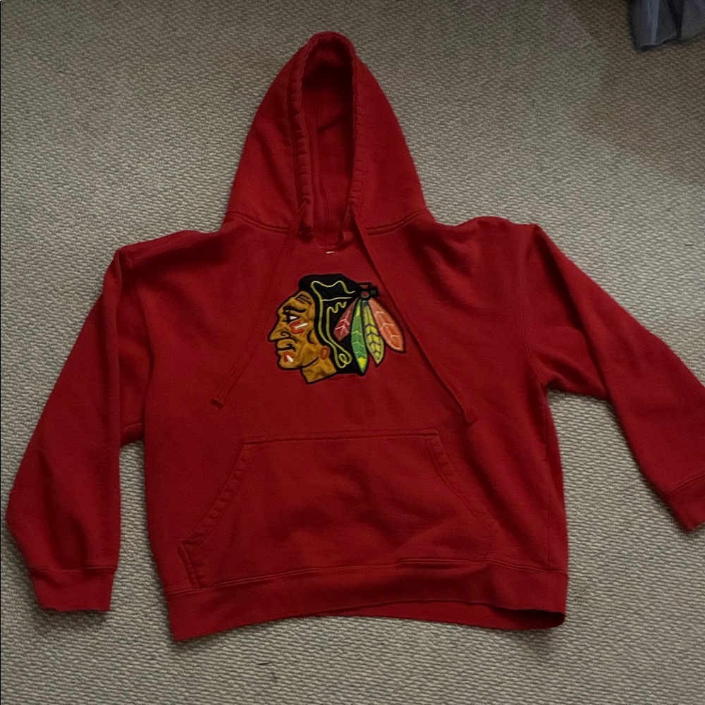 Red Hoodie with Embroidered Logo